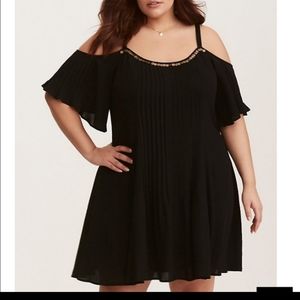 Torrid black gauze mini dress